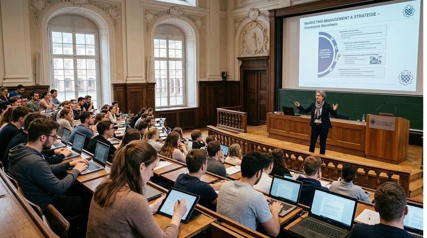 A lecture hall at a German university